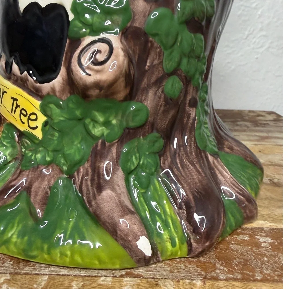 Blue Sky Halloween Webster Trick or Tree Ceramic Cookie Jar Canister Spider Lid
